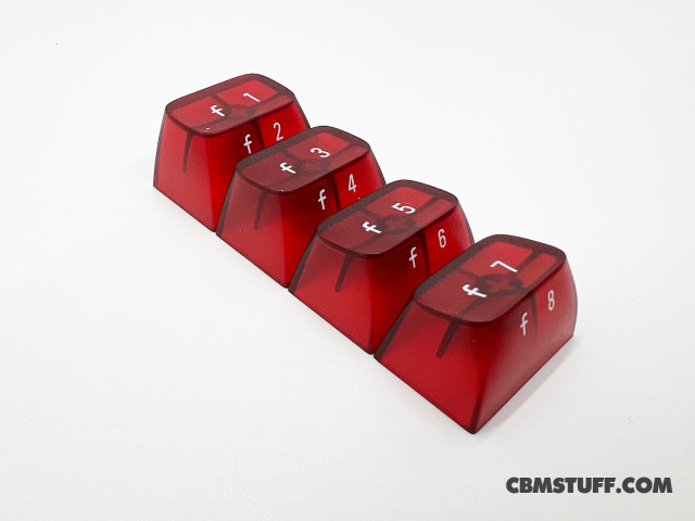 Blingboard64 Keycap Set - FUNCTION KEYS - TRANSLUCENT RED