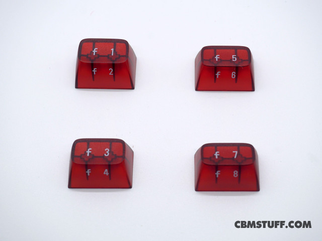 Keycap Set - FUNCTION KEYS - TRANSLUCENT RED